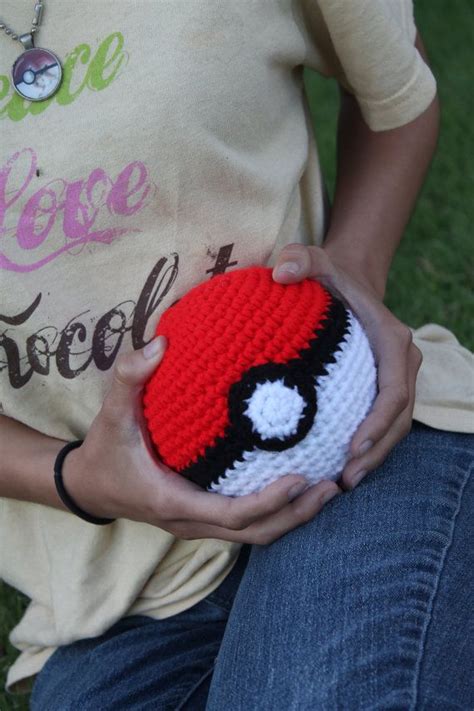 Crocheted Life Size Pokeball Great Cosplay Prop Pokemon Decor Toy