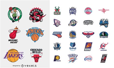 Noticias resultados clasificación calendario equipos. Nba Basketball Team Vector Logos - Vector Download