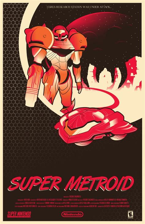 Super Metroid Super Metroid Video Game Posters Metroid