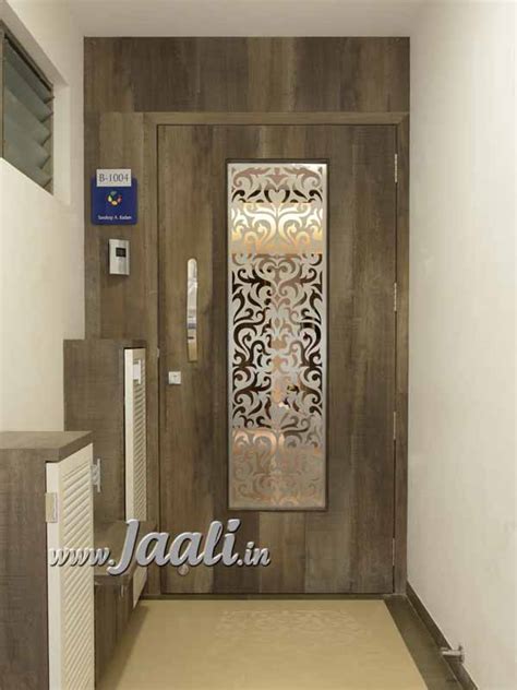 Modern Wooden Jali Double Door Design Blog Wurld Home Design Info