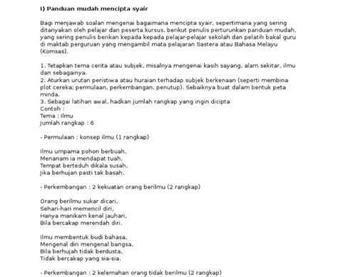 Sajak Tentang Alam Sekitar