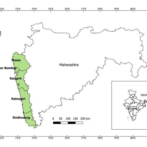 Map Of Maharashtra Coastal Districts Are Highlighted Download Scientific Diagram