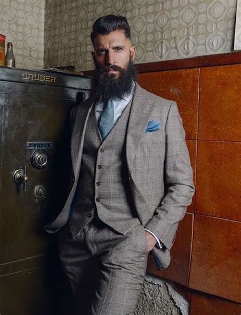 Beard Suit Hipster Beard Dapper Dudes Suit Style Mens Style Sharp