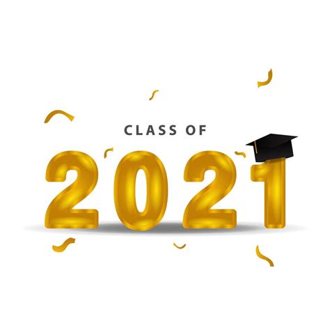 Graduation Class Of 2021 Gold Banner 1266276 Vector Art At Vecteezy