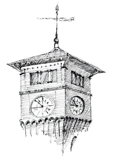 Clock Tower Clock Tower Sketch Book Tower