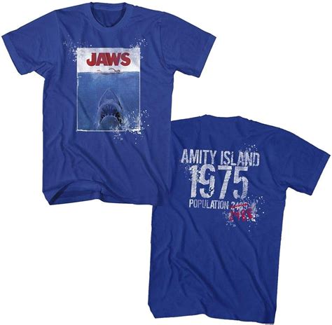 Jaws Jaw 1975 Adult T Shirt Tee 5x Blue Clothing