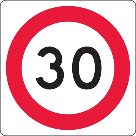 Rg 4b Temporary Speed Restriction Level 23 30km Sign Rs1 Rtl