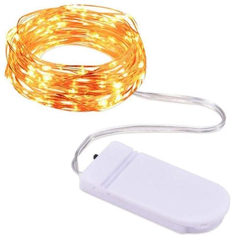 2m 20 Led Copper Wire Flat Battery Seed Fairy Lights Ww