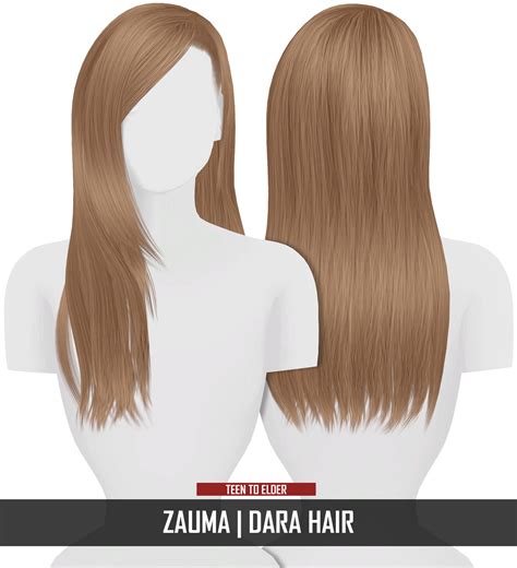 Zauma Dara Hair Ts4 Redheadsims Cc Sims Hair Sims 4 Sims