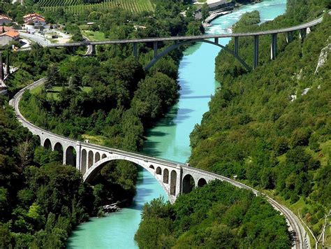 The Solkan Bridge Is A 2197 Metre 721 Ft Arch Bridge Over The Soča