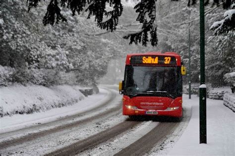 National Express Bus Services Affected By Sunday Snow Birmingham Live