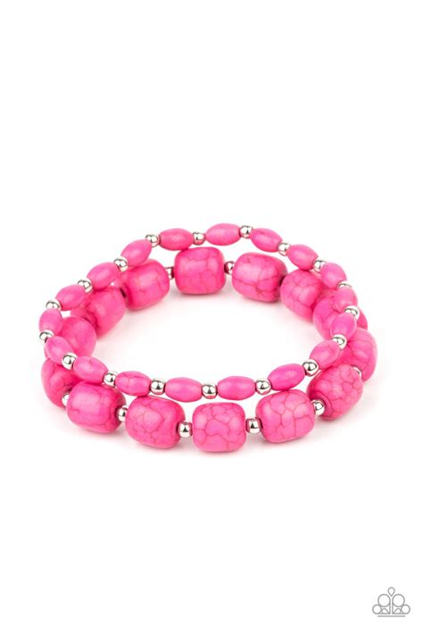 Paparazzi Colorfully Country Pink Bracelet