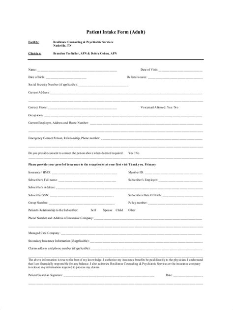 Free 34 Counselling Forms In Pdf Ms Word