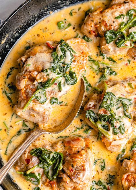 Garlic Butter Chicken Recipe With Creamy Spinach And Bacon Best
