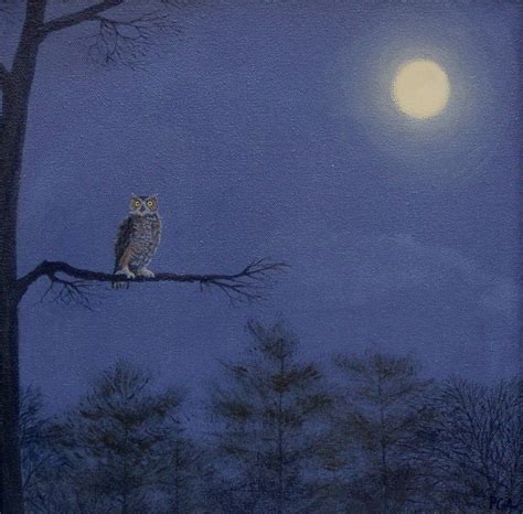 Night Owl Painting By Phyllis Andrews