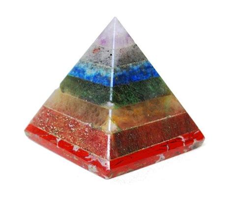 Large Bonded Crystal Complete Chakra Pyramid Including Seven Etsy