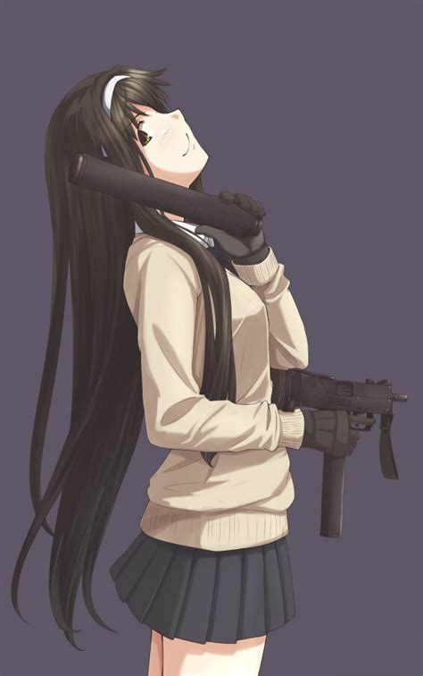 Anime Girls With Guns Wallpapers Hd Nsfw Desktop Tumblr Pics