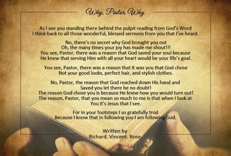 Why Pastor Pastor Appreciation Poems Pastors Appreciation Pastor