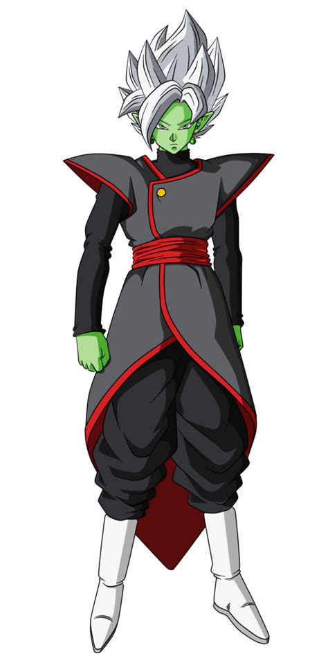 He has pale green skin, gray irises, white eyebrows, and white hair in the style of a mohawk. Fusion Zamasu | VS Battles Wiki | FANDOM powered by Wikia