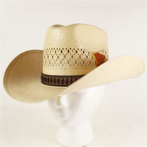 Vintage Stetson Roadrunner Cowboy Hat Woven Straw Bryantcote Sz 6 34