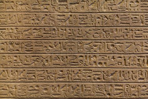Hieroglyphs On Ancient Egyptic Wall Stock Photo Image Of Traditional
