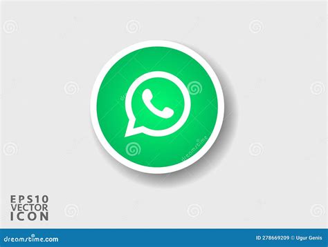 Whatsapp Logo Vector Is A Stylized Representation Of The Logo Editorial