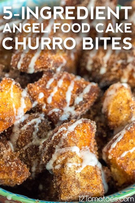 5 Ingredient Angel Food Cake Churro Bites Recipe Angel Food Churro