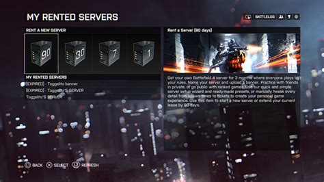 Battlefield 4 Server Rental Available On Xbox 360 Removed On Xbox One