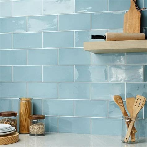 Artmore Tile Antigua 30 Pack Light Blue 5 In X 10 In Polished Ceramic