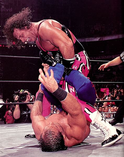 Bret Hart Applies The Sharpshooter On Chris Benoit Watch Wrestling Pro