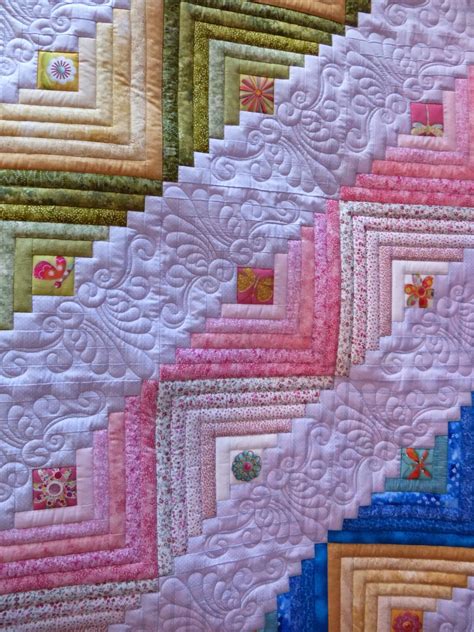 litchi-designs: Machine Quilting Designs For Log Cabin Quilts