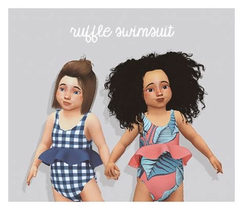 Ruffle Swimsuit At Puresims Sims 4 Updates