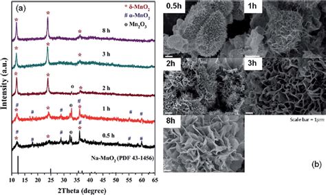 Xrd Patterns A And Sem Images B Of The Products From Molten Salt