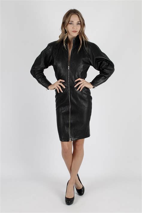 Classic North Beach Leather Zipper Dress On EBay Leather Zipper Nice Leather Leather Coat