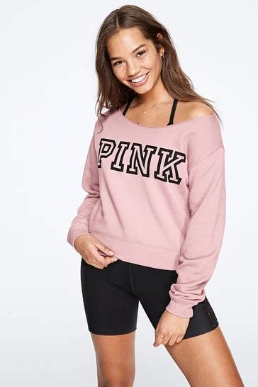 Buy Victorias Secret Pink Everyday Lounge Open Neck Crew Sweatshirt