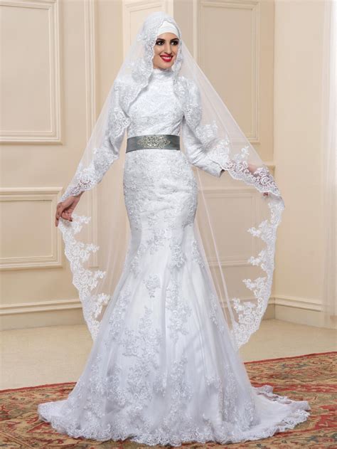 Buy 2016 New Dubai Arabic Muslim Wedding Dresses White