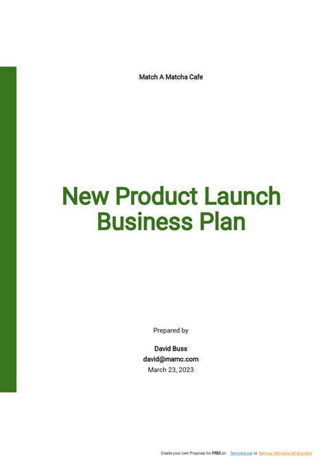 Product Business Plan Templates Documents Design Free Download