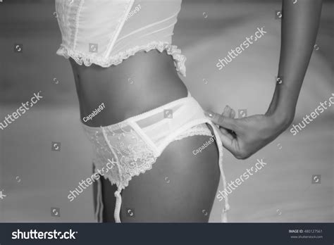 Girl White Sexy Lingerie Bedroom Stock Photo Shutterstock