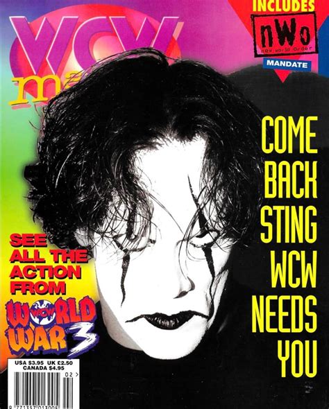 Wcw Magazine Cover Of Sting Come Back Sting Wcw Needs You Wcw