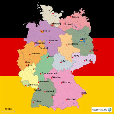 Mit über 82 millionen hat deutschland die größte bevölkerung in der europäischen union. Deutschlandkarte von Koelner95 - Landkarte für Deutschland ...