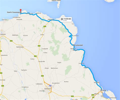 Causeway Coastal Route Map Discovering Northern Irelands Scenic