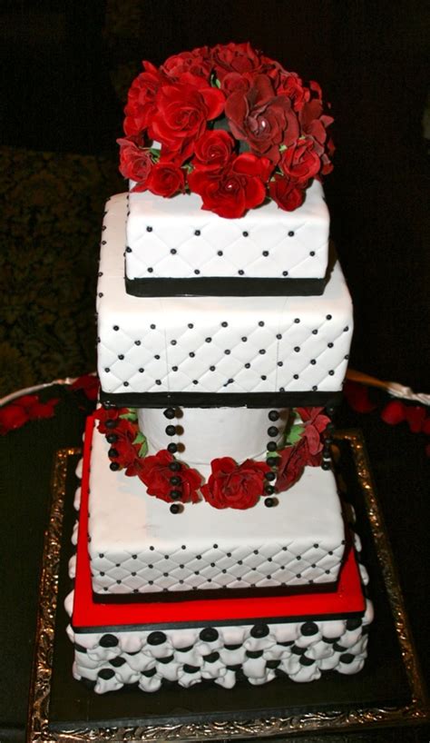 Grand Red And Black Wedding Cake A Wedding Cake Blog