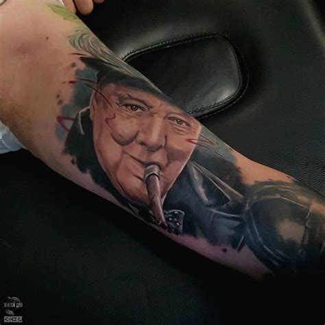 Winston Churchill Done At The 10th Annual Windy City Tattoo Weekend