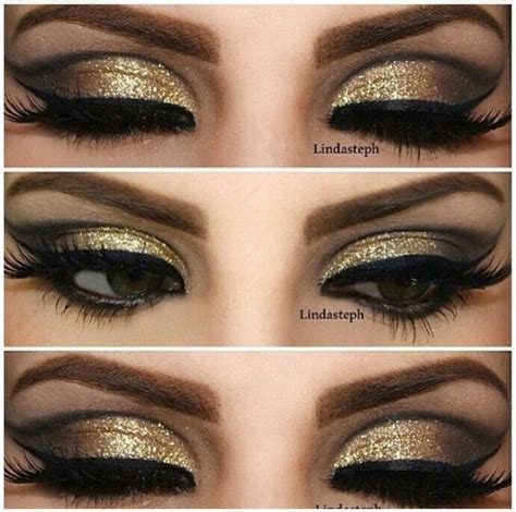 Black And Gold Smokey Eye Makeup To Look Inspired Top