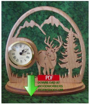 whitetail deer desk clock woodworking woodworking logo intarsia woodworking