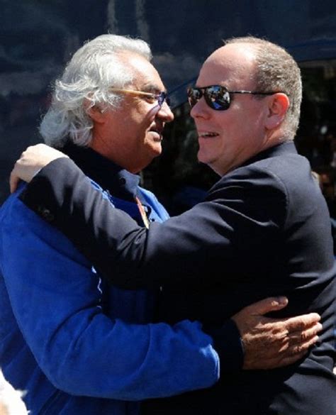 Italian Entrepreneur Flavio Briatore Left Hugs With Prince Albert Of