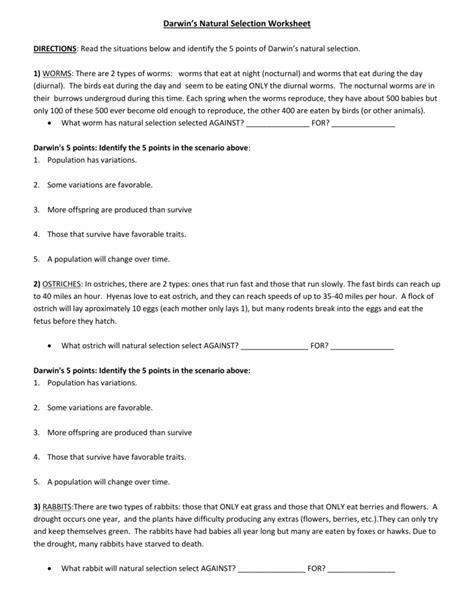 Linked to darwin's natural selection worksheet answer key, yahoo answers is usually a rapidly growing internet site. Evolution By Natural Selection Worksheet Answer Key | db-excel.com