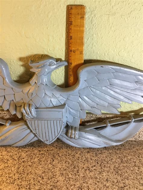 vintage mid century cast iron blue sexton patriotic eagle etsy