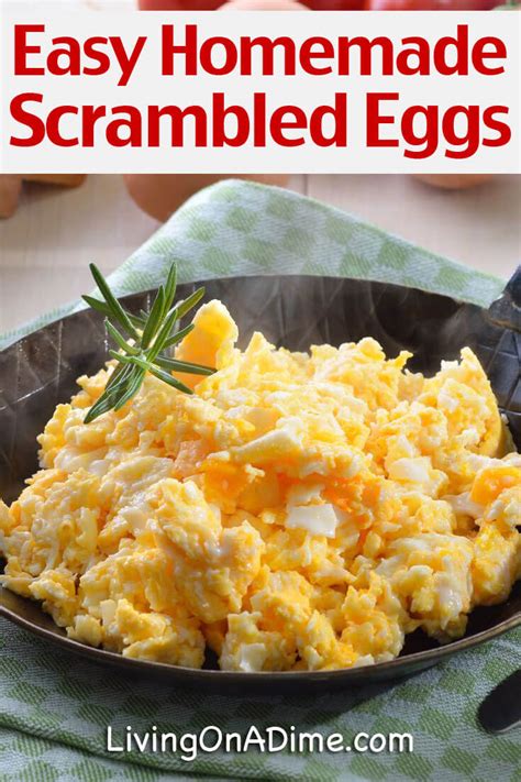 Easy Homemade Scrambled Eggs Recipe Living On A Dime