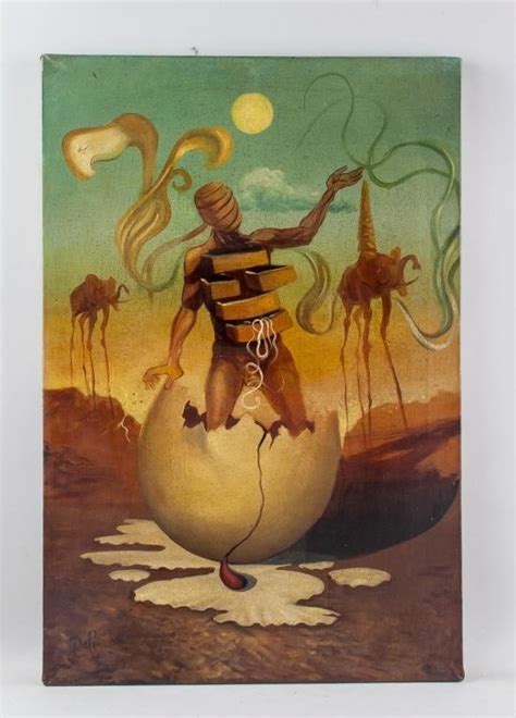 Spanish Surrealist Oil On Canvas Signed Dali 888 Auctions